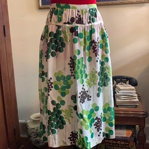 Vintage Black and Green Dotted Skirt 8